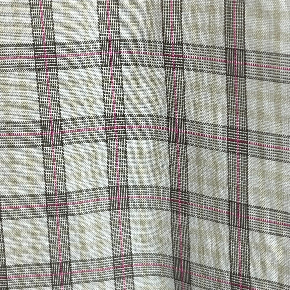 BOSS Hugo Boss Preston Shirt Mens Large Tan Plaid Slim Fit Long Sleeve Button Up - Picture 4 of 11